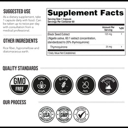 TQ-Advanced® 4X 25mg Black Seed Extract Capsules