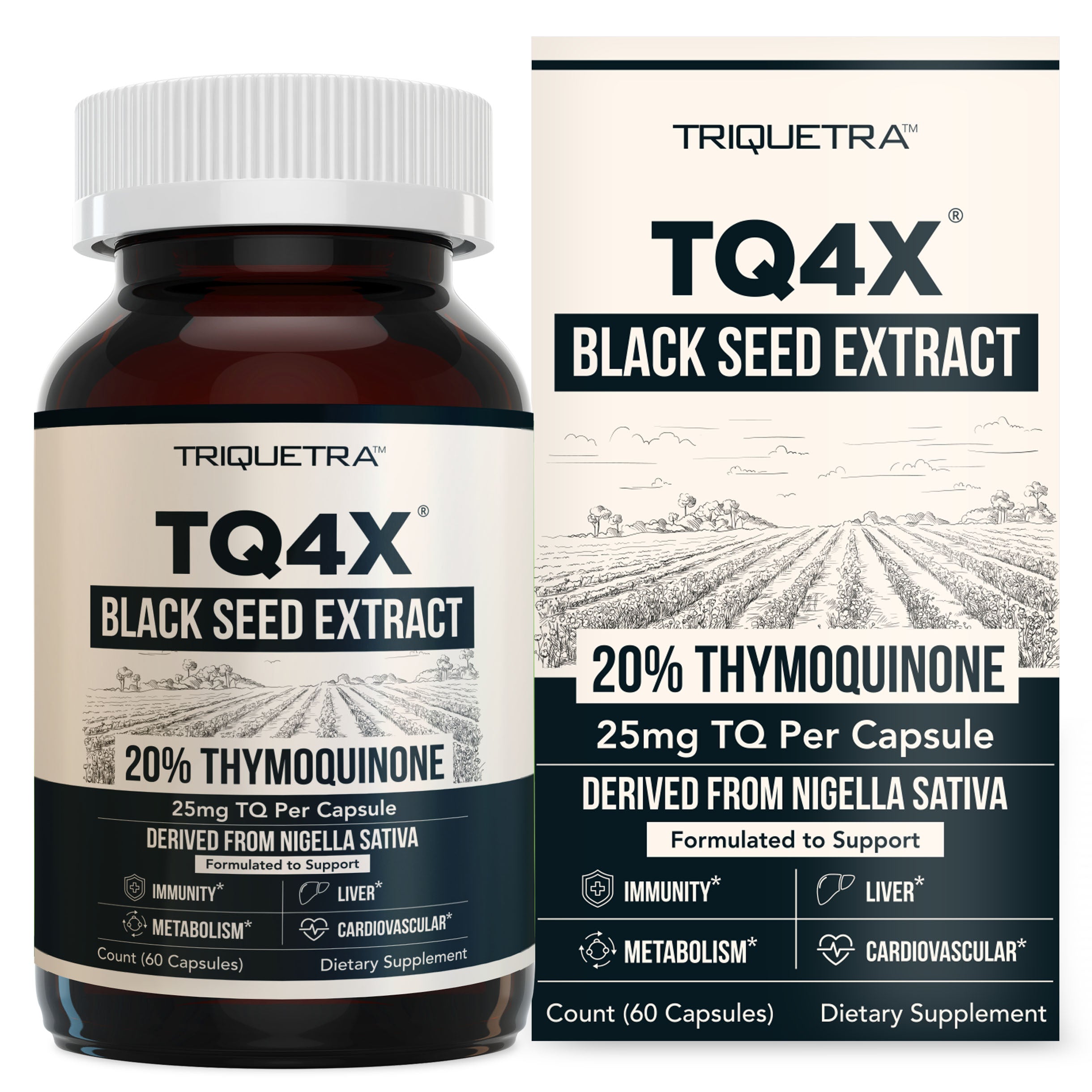 TQ-Advanced® 4X 25mg Black Seed Extract Capsules