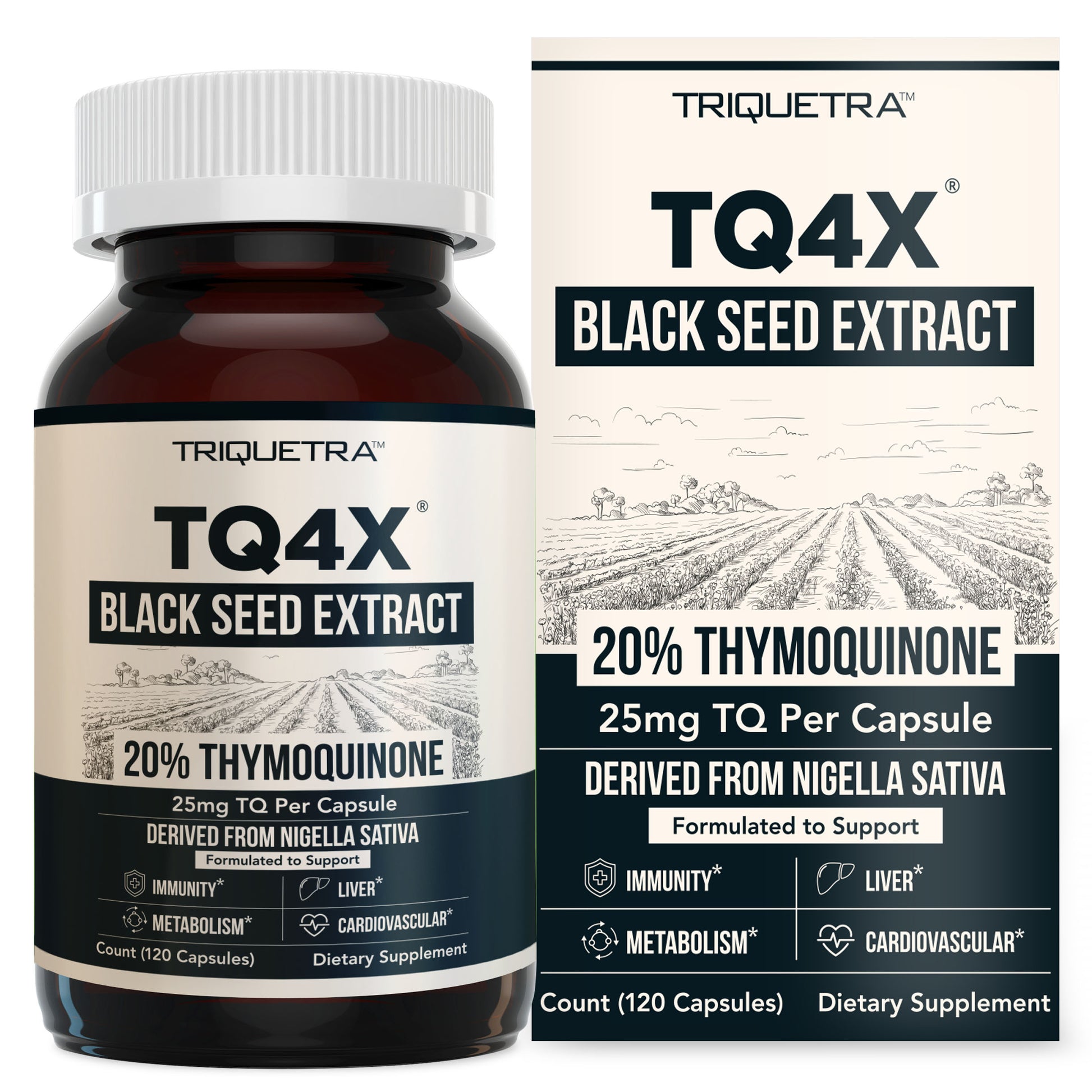 TQ-Advanced® 4X 25mg Black Seed Extract Capsules