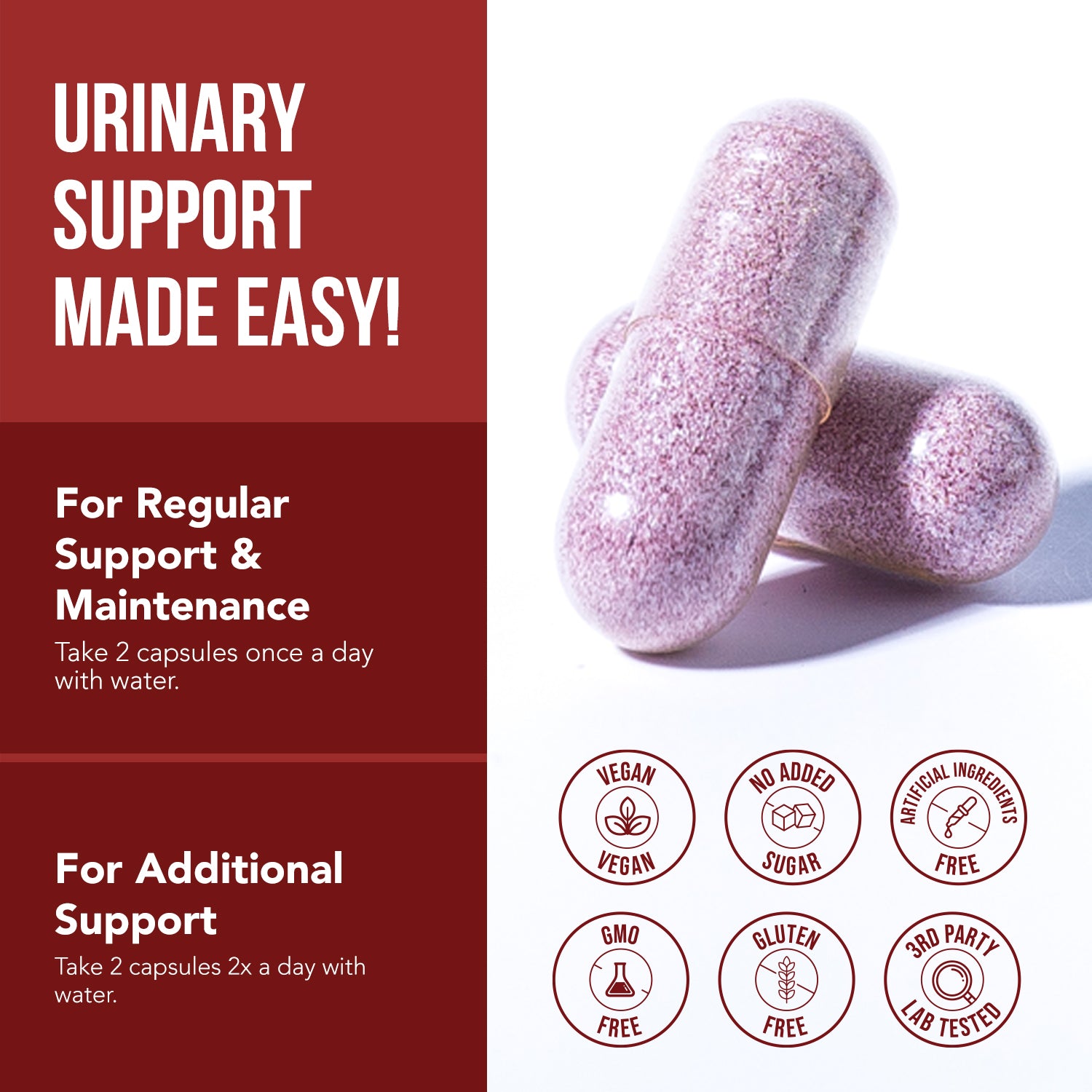 CranEaze cranberry extract capsules with D-mannose designed to support urinary tract health and daily bladder support