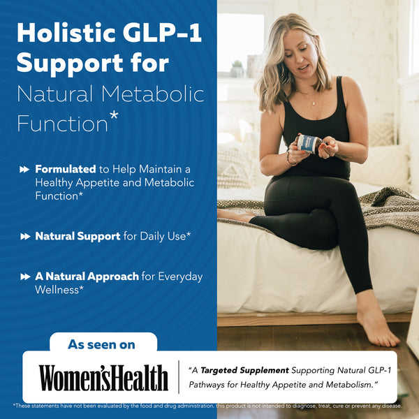 GLP-Activate supplement supporting natural GLP-1 pathways for healthy appetite control, metabolic function, and weight management with daily use