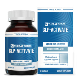 Triquetra GLP-Activate natural GLP-1 support supplement bottle and box for appetite control, metabolic support, and weight management