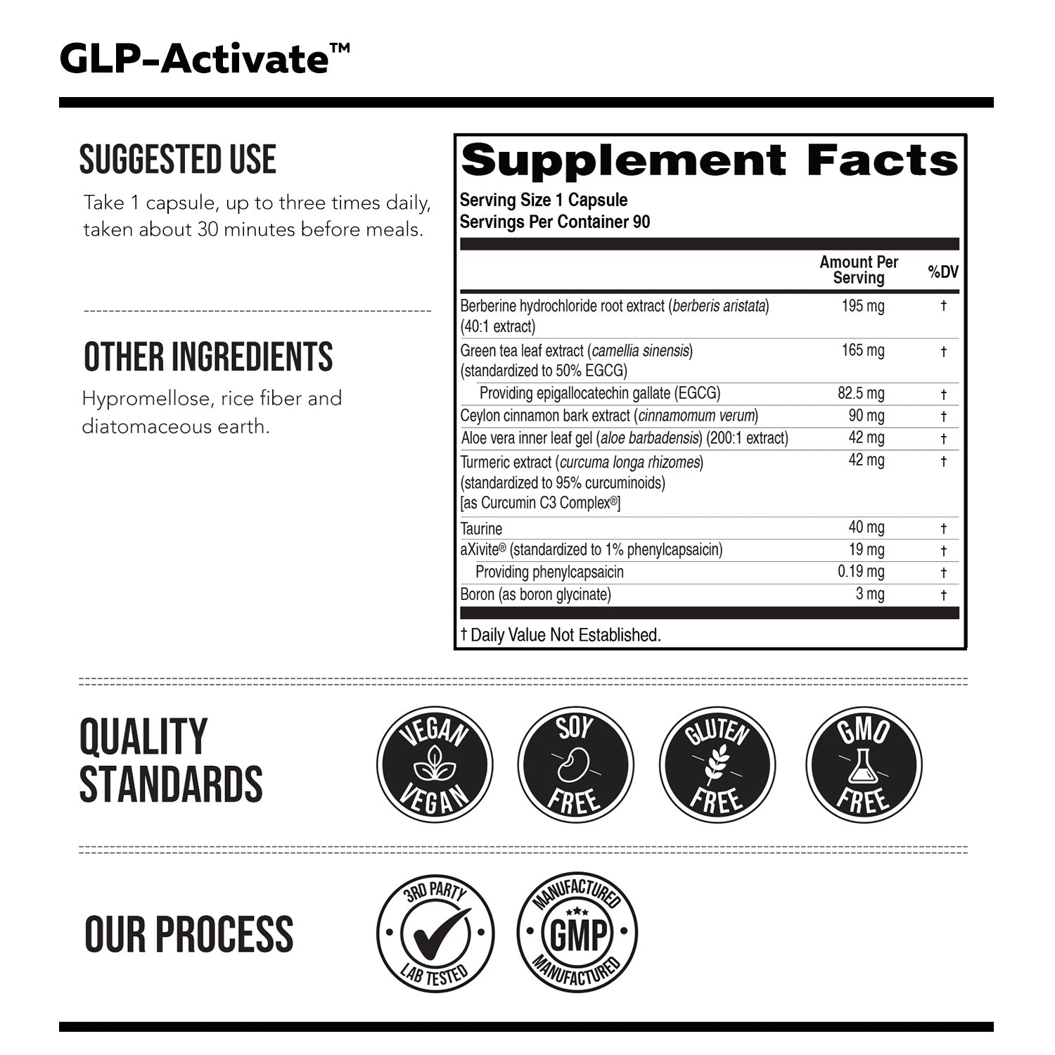 Triquetra GLP-Activate metabolic support supplement with berberine, green tea extract, cinnamon, phenylcapsaicin, and curcumin to support appetite balance and natural GLP-1 metabolic pathways