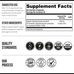 Organic Saccharomyces Boulardii - 10 Billion CFU