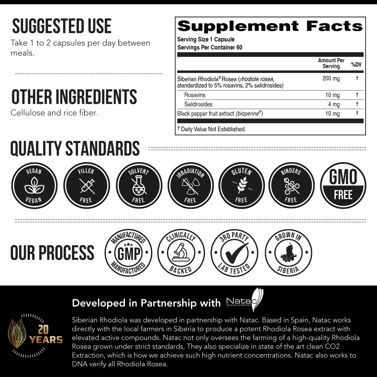 Siberian Rhodiola (Rhodiola Rosea Extract)