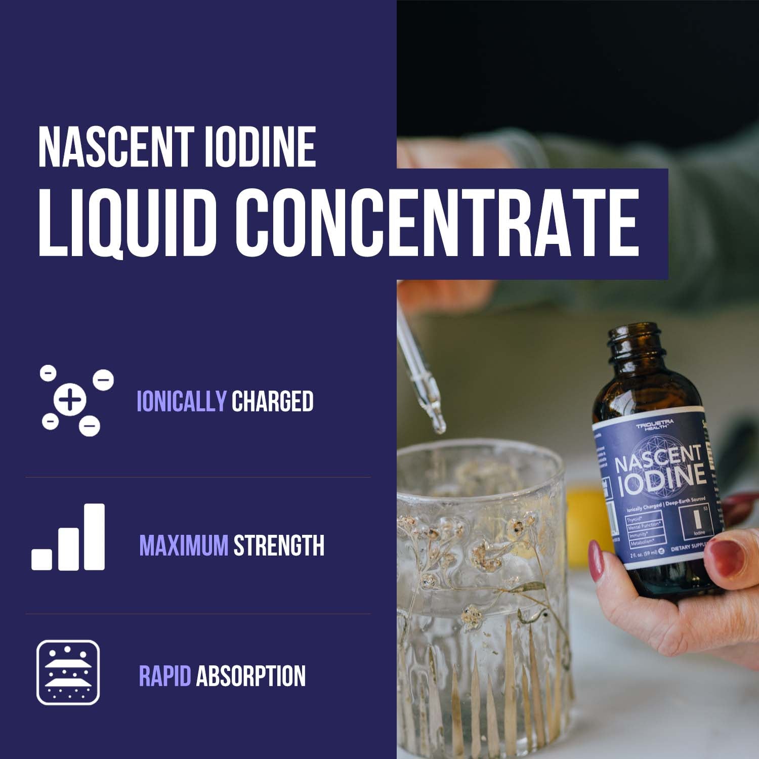 Triquetra Health® Ionic Nascent Iodine Supplement (2 oz)