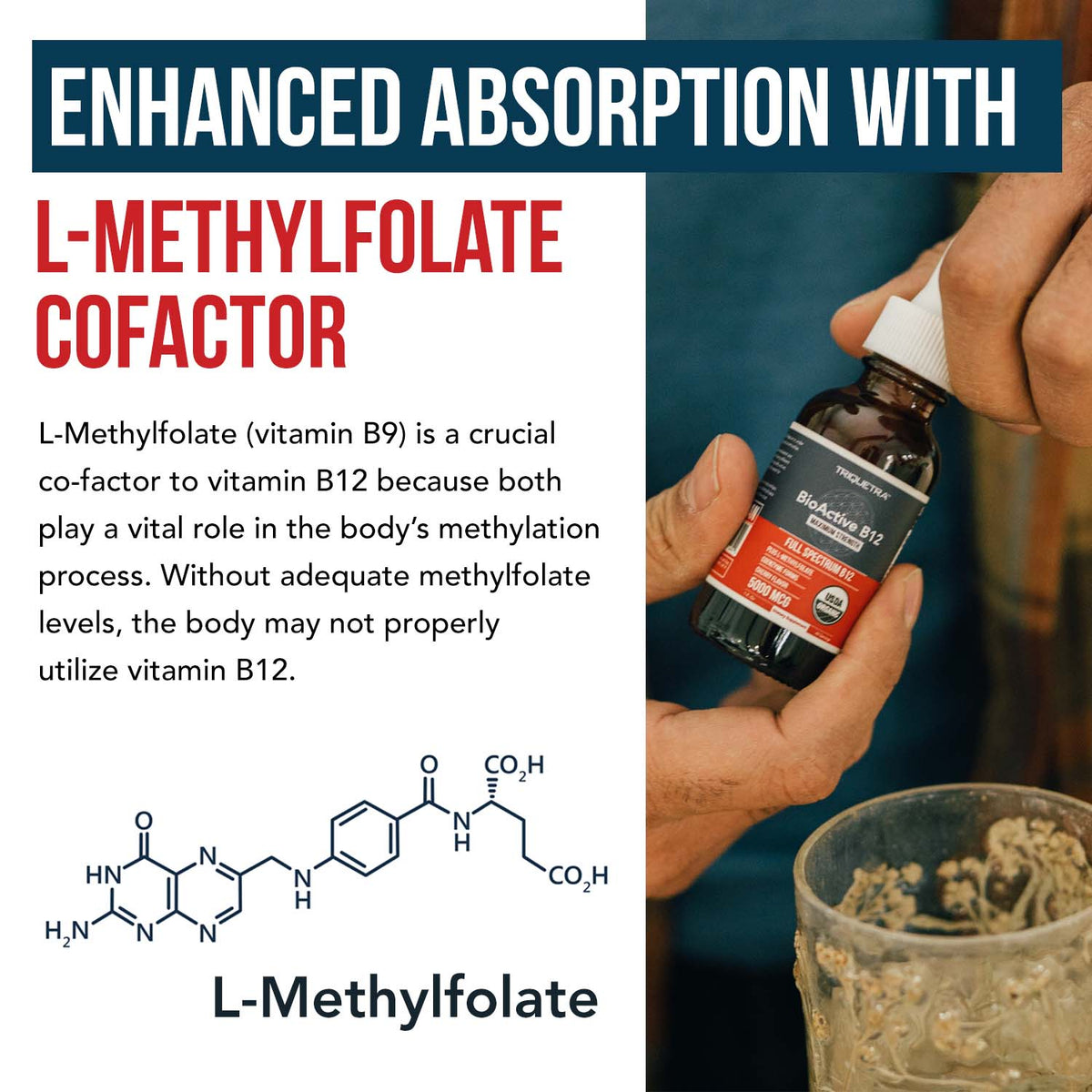 BioActive B12 Liquid: Vitamin B12 Plus L-Methylfolate