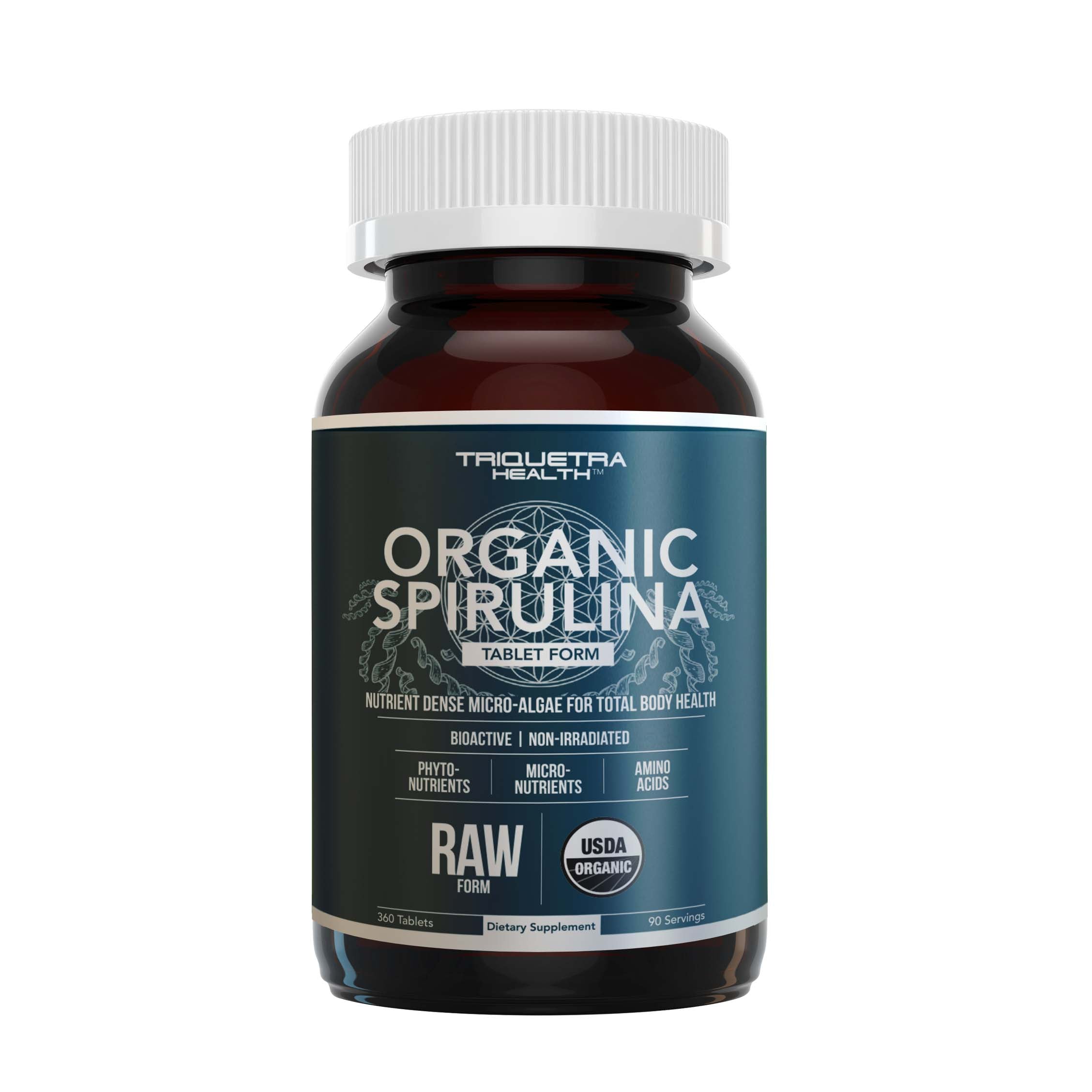 サプリメント pukey0603wan Triquetra Health® Organic Clean Sun-Grown Spirulina (120 Tablets)