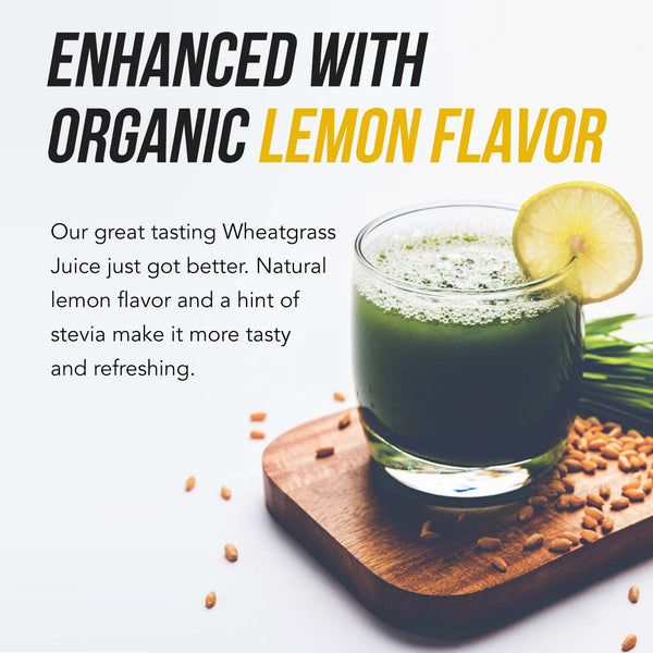 Organic Wheatgrass Juice Powder - Lemon Flavor